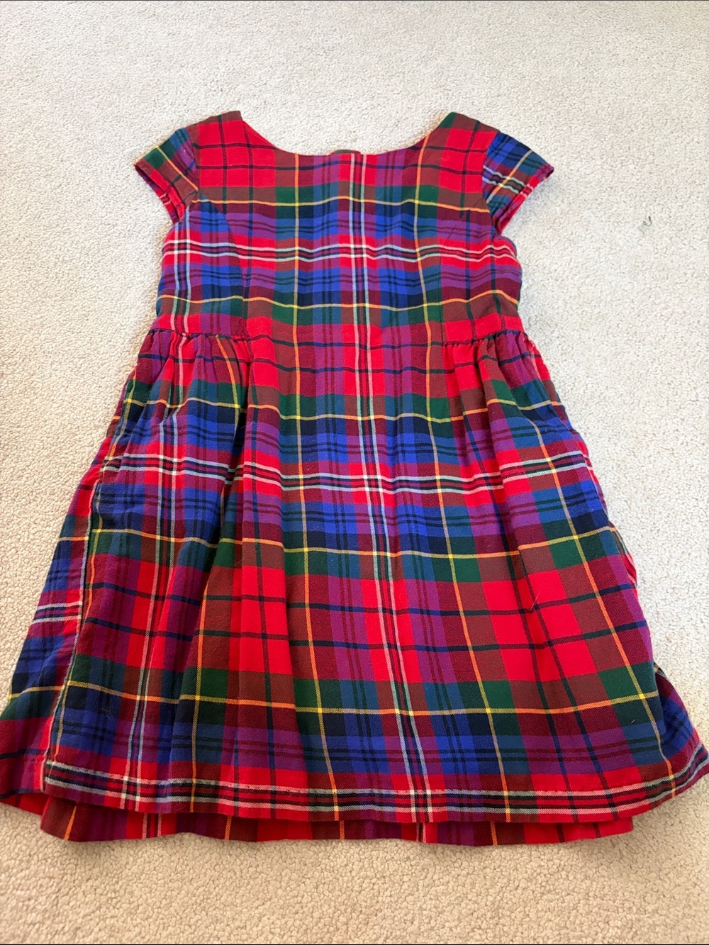 GAP Red Green Blue Plaid Party Dress